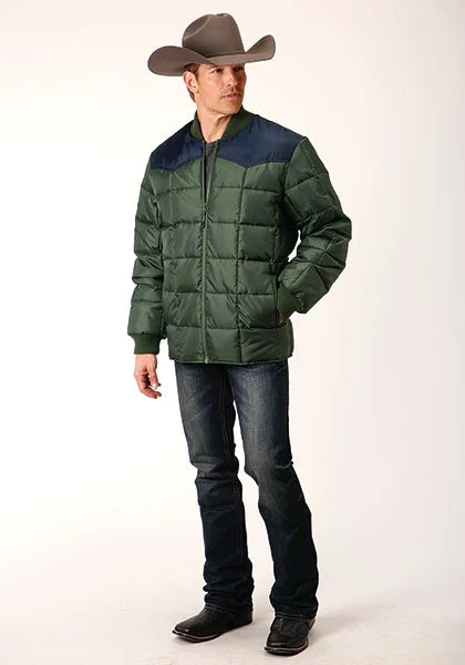 Roper 1473 Poly Filled (Navy/Green) - Men's Jacket