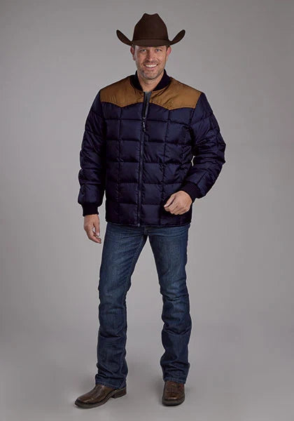 Roper 1473 Poly Filled (Brown/Navy) - Men's Jacket