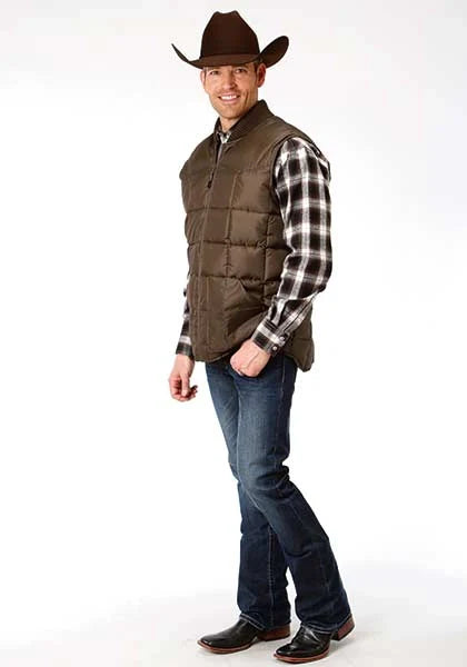 Roper 1473 Poly Filled (Brown) - Men's Vest