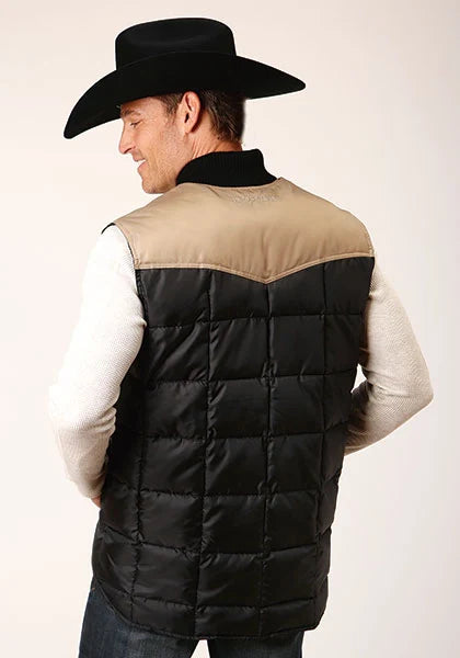 Roper 1473 Poly Filled (Tan/Black) - Men's Vest