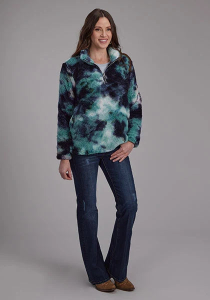 Roper 2260 Tie Dye (Blue) - Women's Fleece Pullover