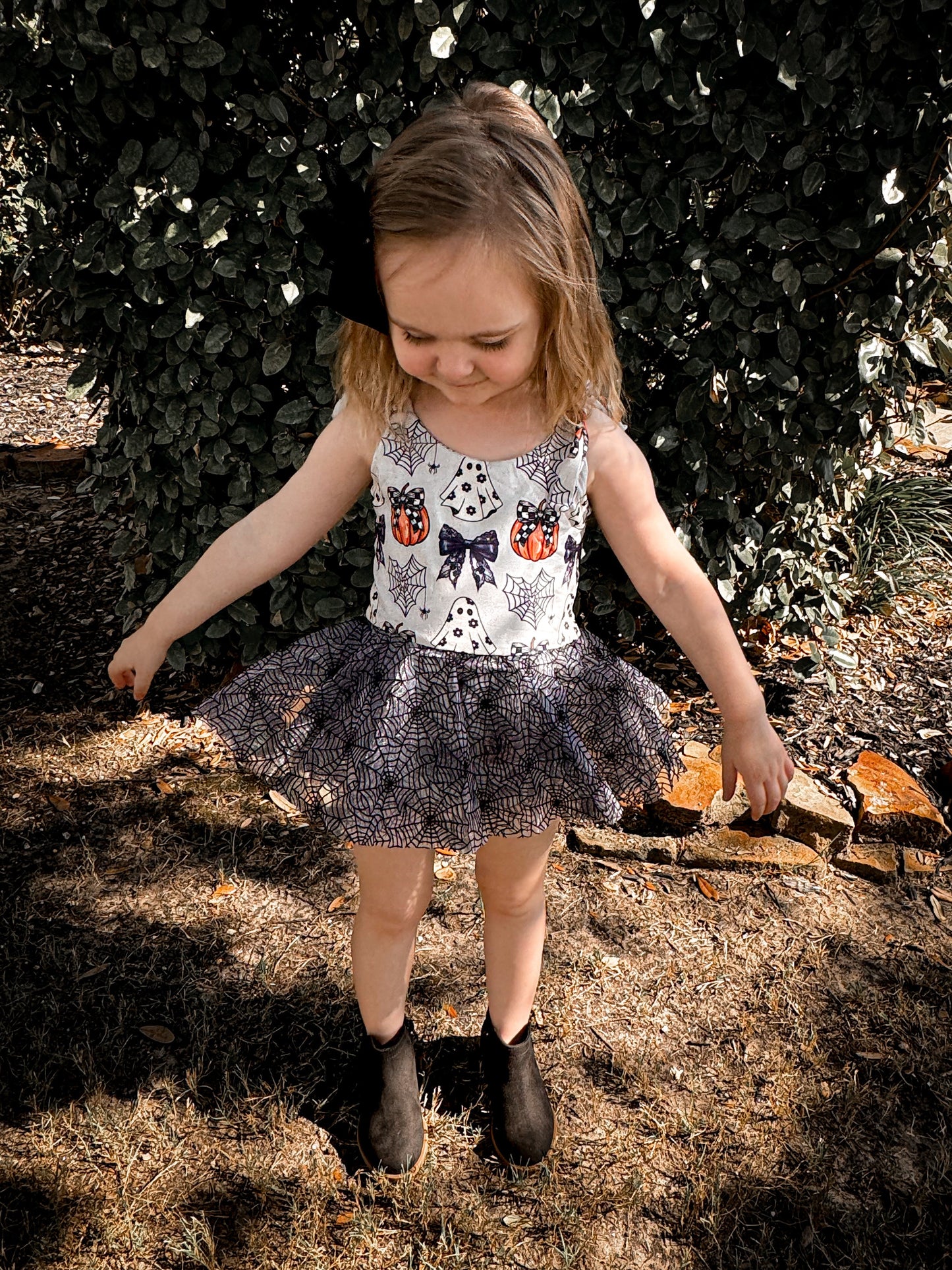 Spiderweb ghost mesh tie romper