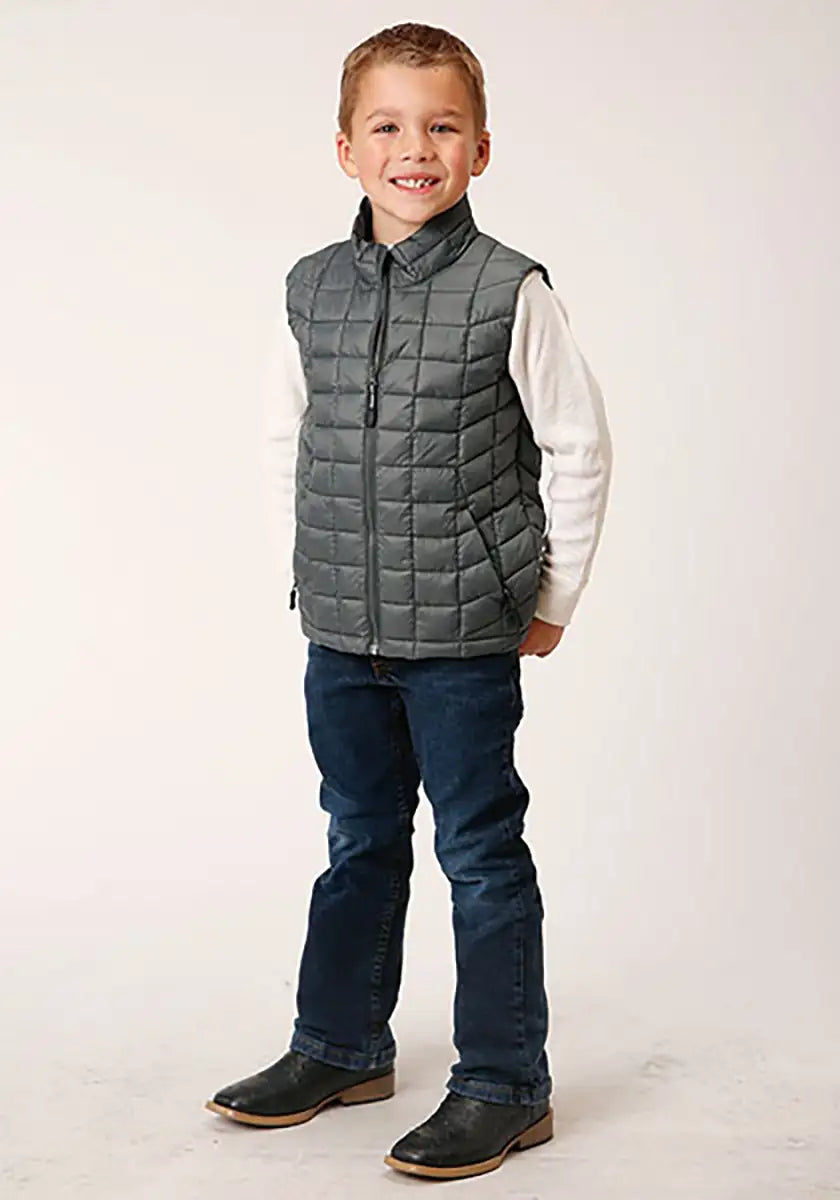 Roper Boy's Lightweigth Puffer Vest (Sage) - Children's Vest