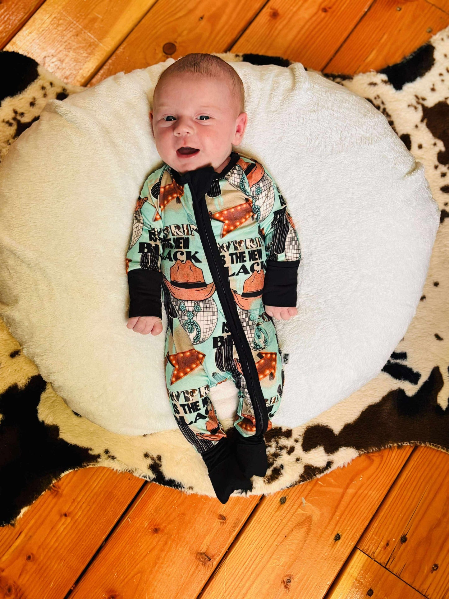 Cow Print is the New Black Bamboo Sleeper (FINAL SALE)