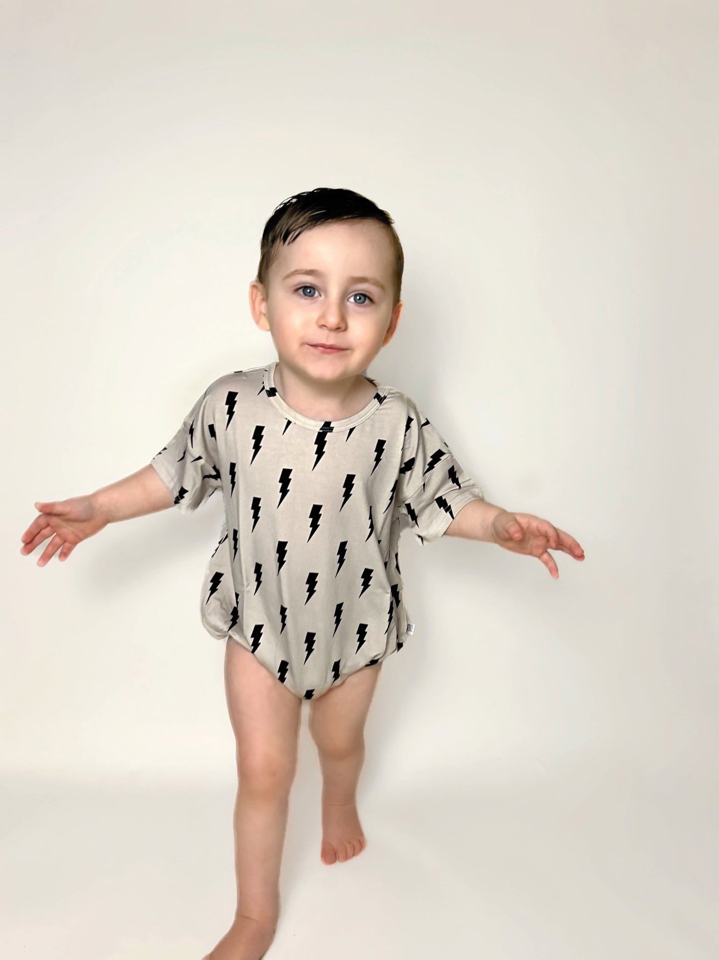 Neutral Bolts Oversized Bamboo Romper (FINAL SALE)