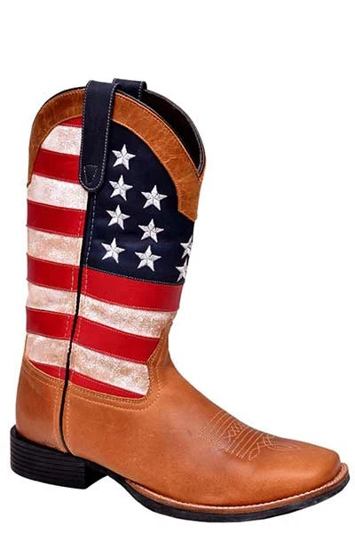 Roper Patriotism (Tan) - Men's Cowboy Boot