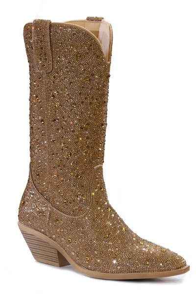 Roper Nettie Crystal (Tan) - Women's Cowgirl Boot