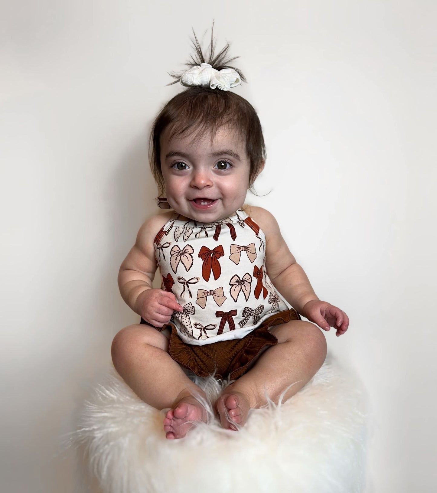 Brown Bows Swing Top (FINAL SALE)