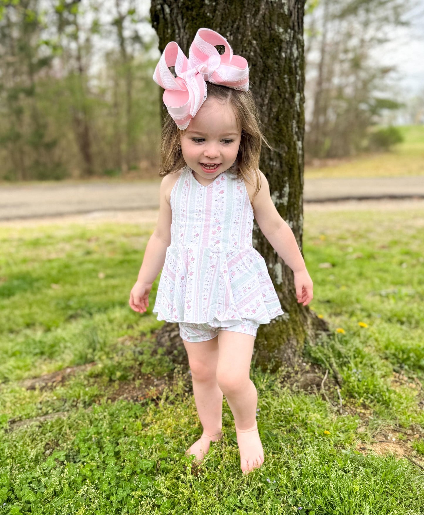 Pink Floral Peplum Set (FINAL SALE)