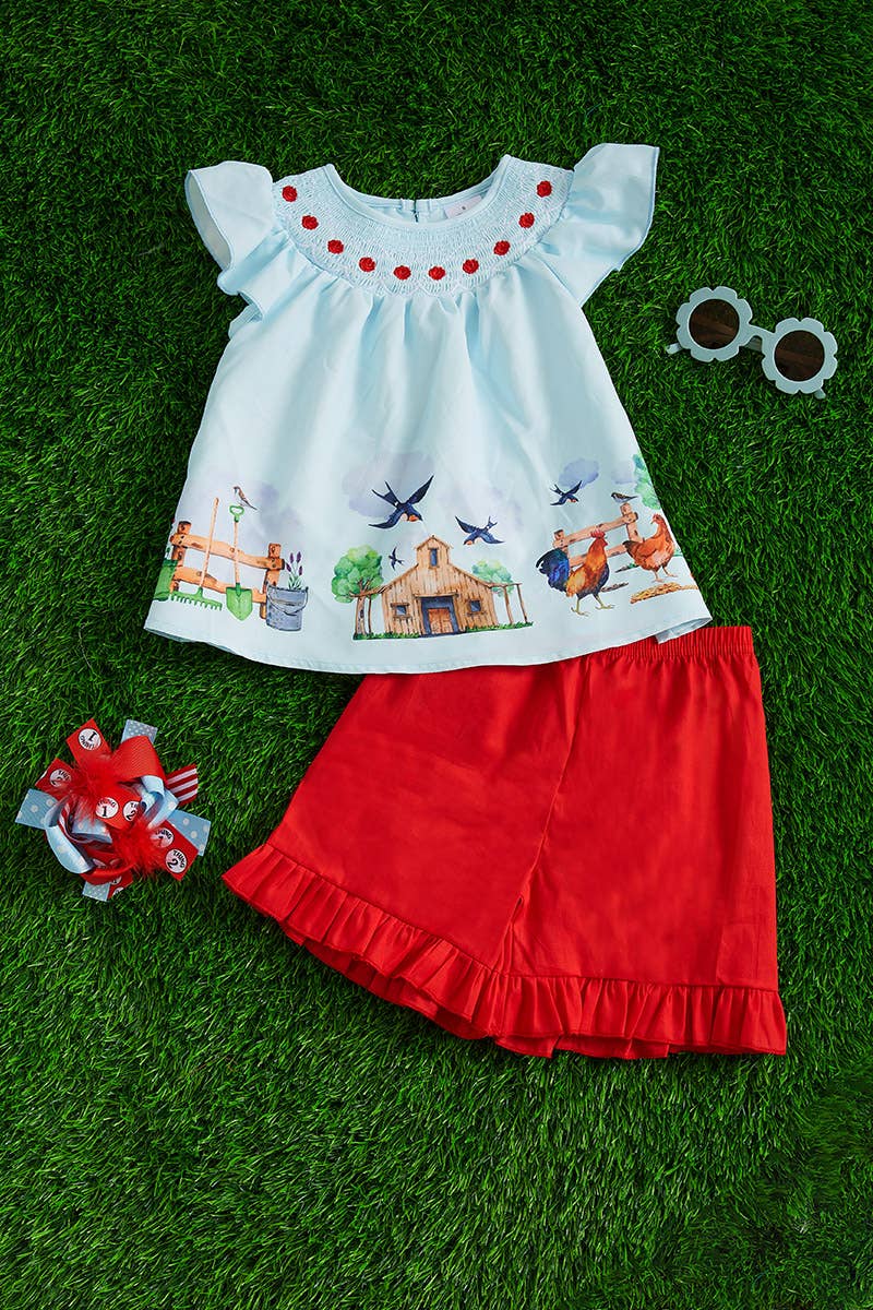SMOCKED 2 PIECE SET.