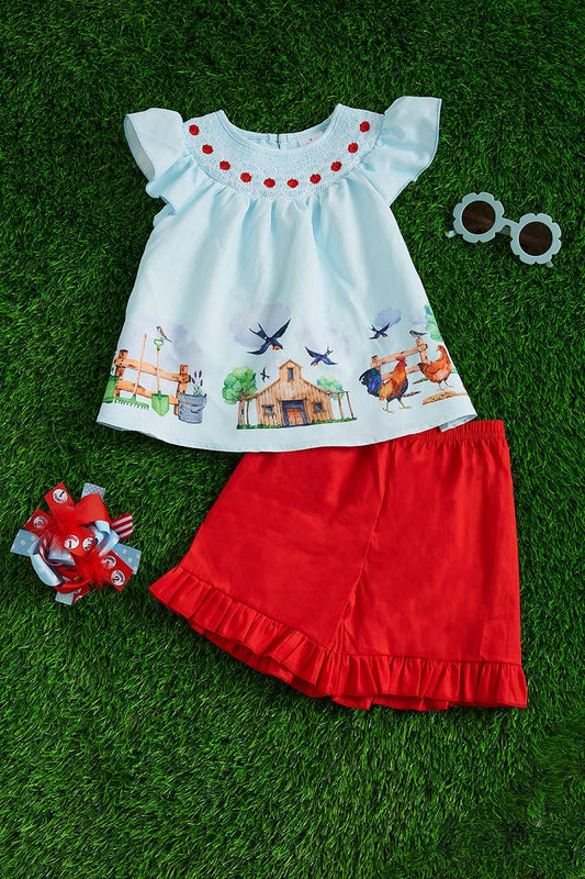 SMOCKED 2 PIECE SET.