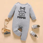 Baby Boy Graphic Letter Print Long-sleeve Jumpsuit