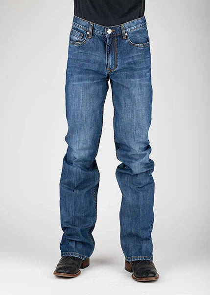 Tin Haul 420 Regular Joe Gold Stitching (Medium Wash) - Men's Bootcut Jeans
