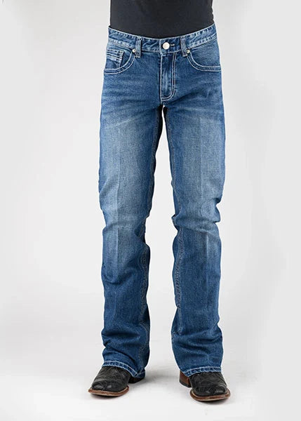 Tin Haul 1661 Jagger Stretch Fit (Medium Wash) - Men's Bootcut Jeans