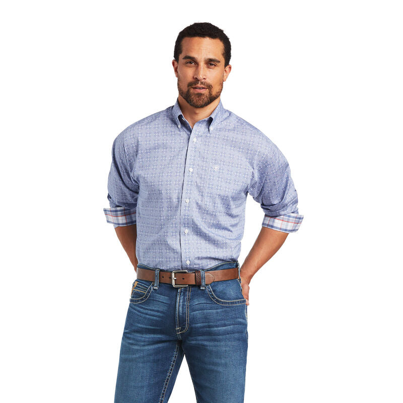 Wrinkle Free Noel Classic Fit Shirt-BELLA BLUE