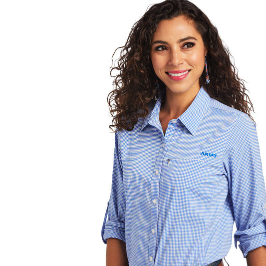 BLUE/WHITE CHECKER VentTEK Stretch Shirt