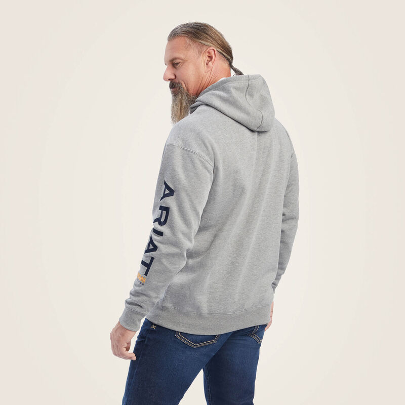 Rebar Graphic Hoodie- heather grey
