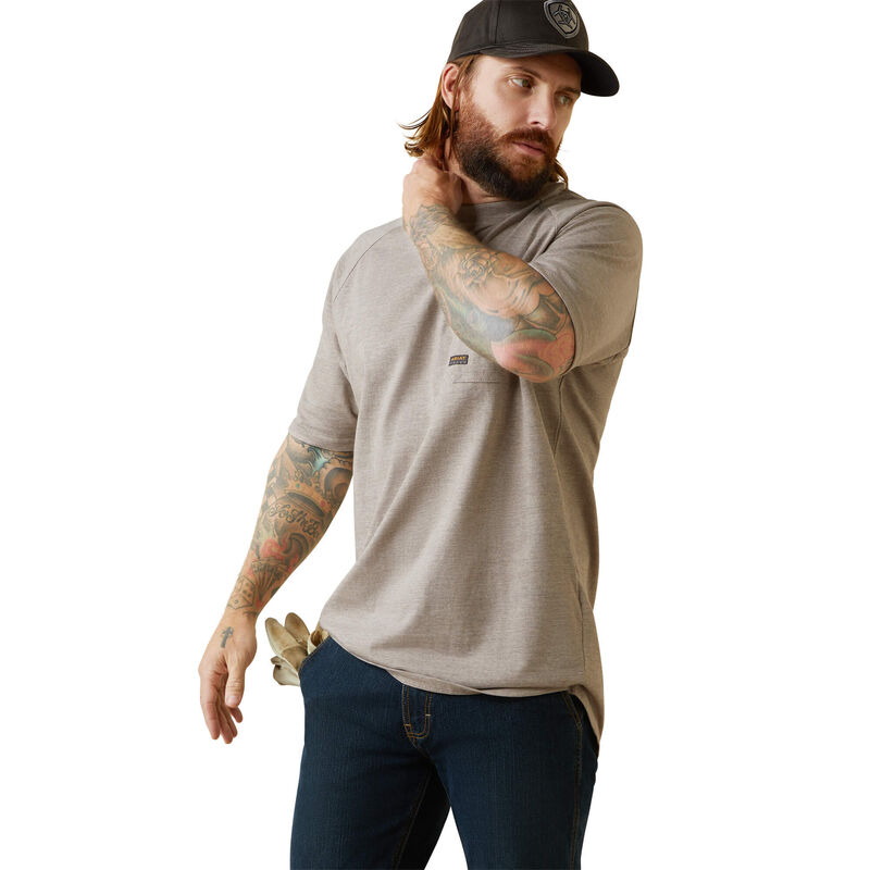 Rebar Cotton Strong T-Shirt-PORTABELLA HEATHER
