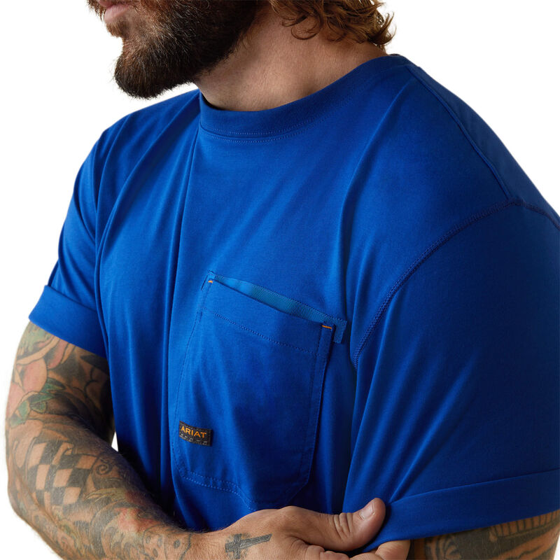 Rebar Workman Logo T-Shirt-ROYAL BLUE /USA