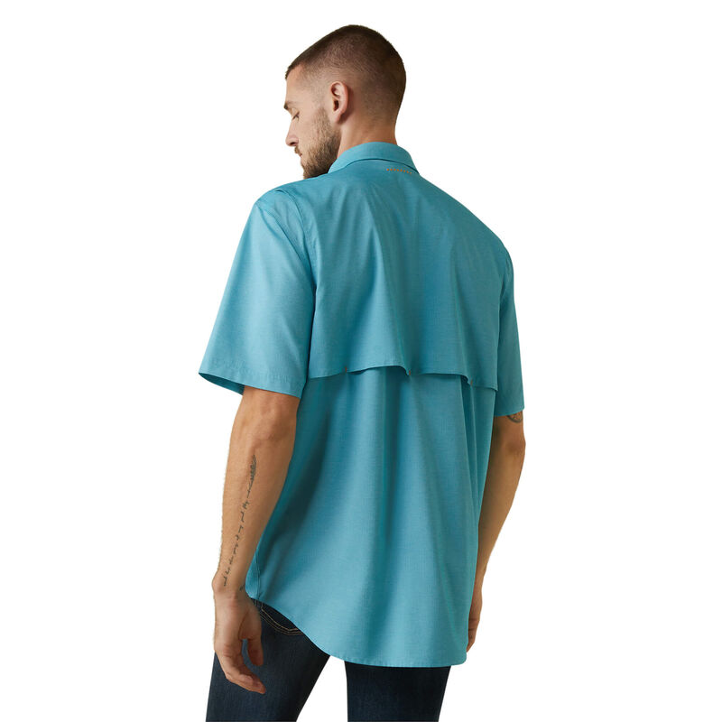 Rebar Made Tough VentTEK DuraStretch Work Shirt-CARIBBEAN SEA HEATHER