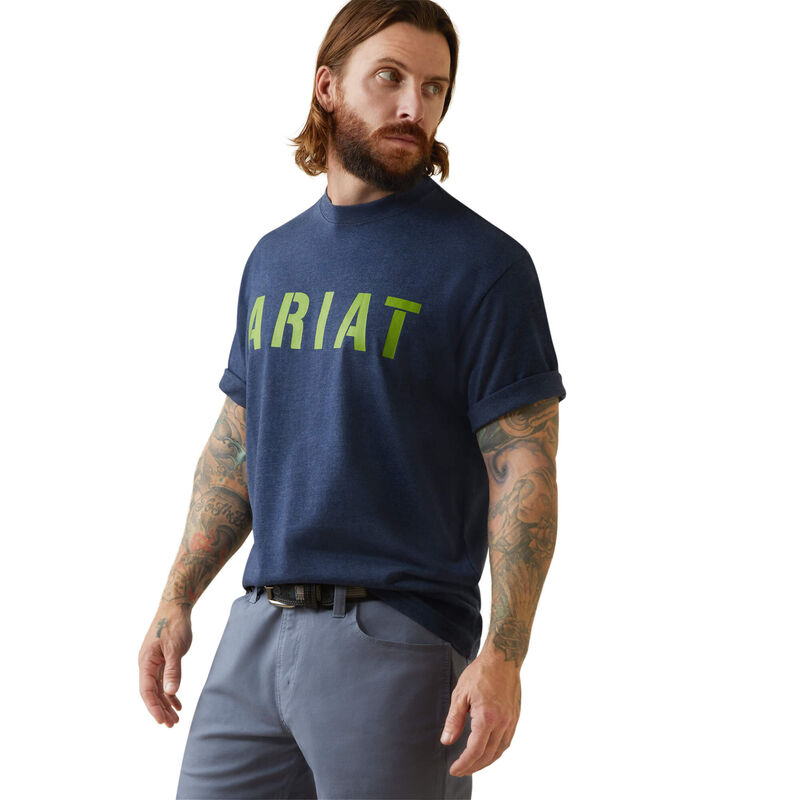 Rebar Cotton Strong Block-NAVY HEATHER/LIME