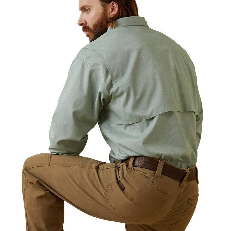 Rebar Made Tough VentTEK DuraStretch Work Shirt-GREEN BAY HEATHER