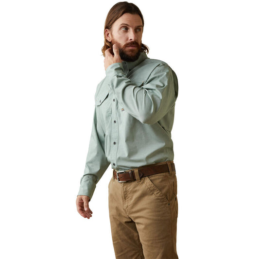 Rebar Made Tough VentTEK DuraStretch Work Shirt-GREEN BAY HEATHER