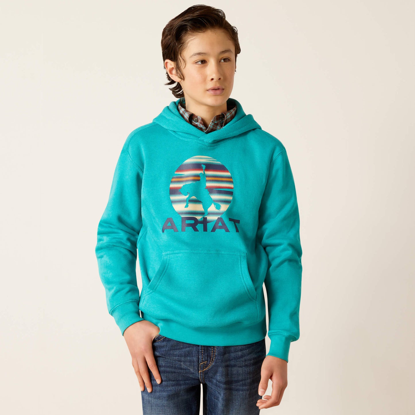 Ariat Youth Teal Serape Bronc Hoodie