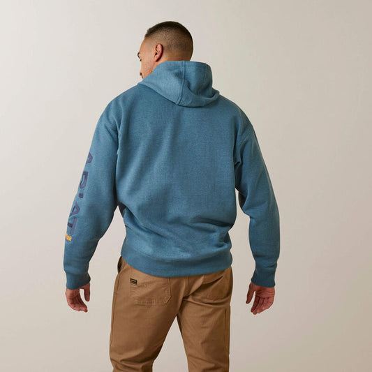 Rebar Graphic Hoodie- INDIAN TEAL HEATHER