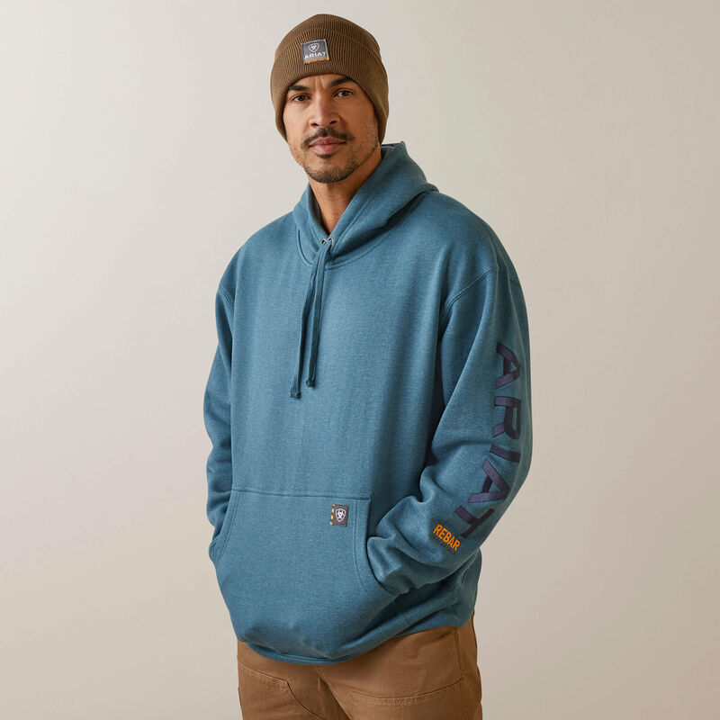 Rebar Graphic Hoodie- INDIAN TEAL HEATHER