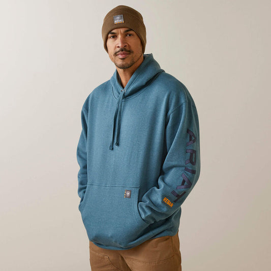 Rebar Graphic Hoodie- INDIAN TEAL HEATHER