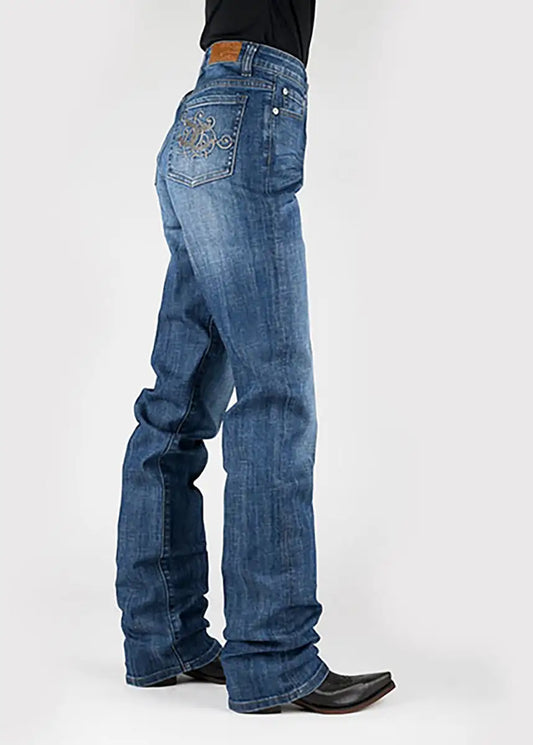 Tin Haul 525 Rachel Fit Horseshoe Pocket ( Denim Medium Wash )- Women's Jeans