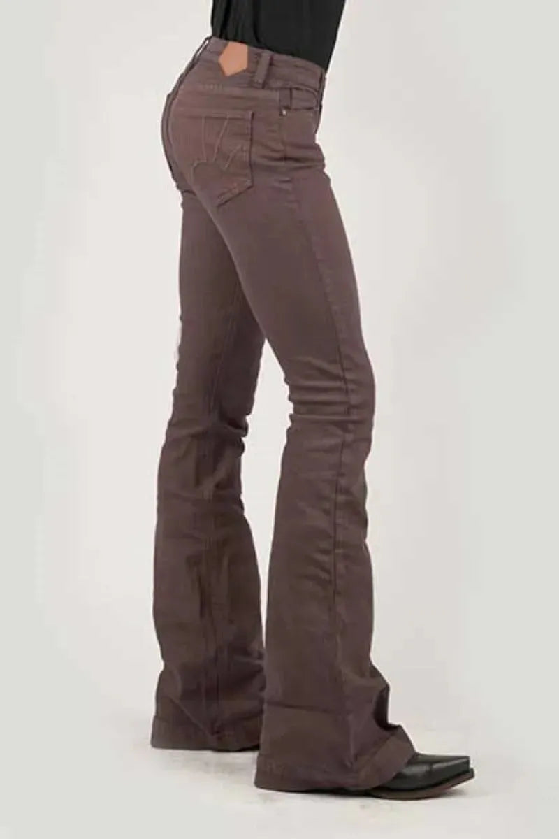 Tin Haul Libby High Raise Flare (Brown) - Women's Jeans (Closeout)