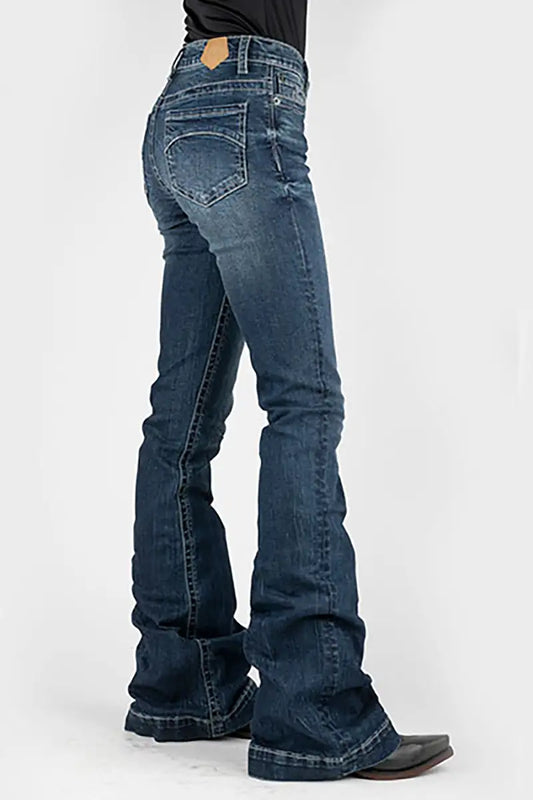 Tin Haul 595 Libby Fit Half Moon Pocket ( Denim Dark Wash )- Women's Jeans