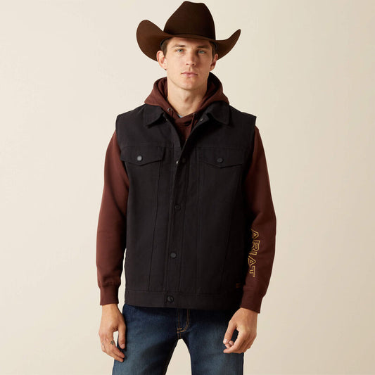 Ariat Men's Black Canvas Rancher Vest