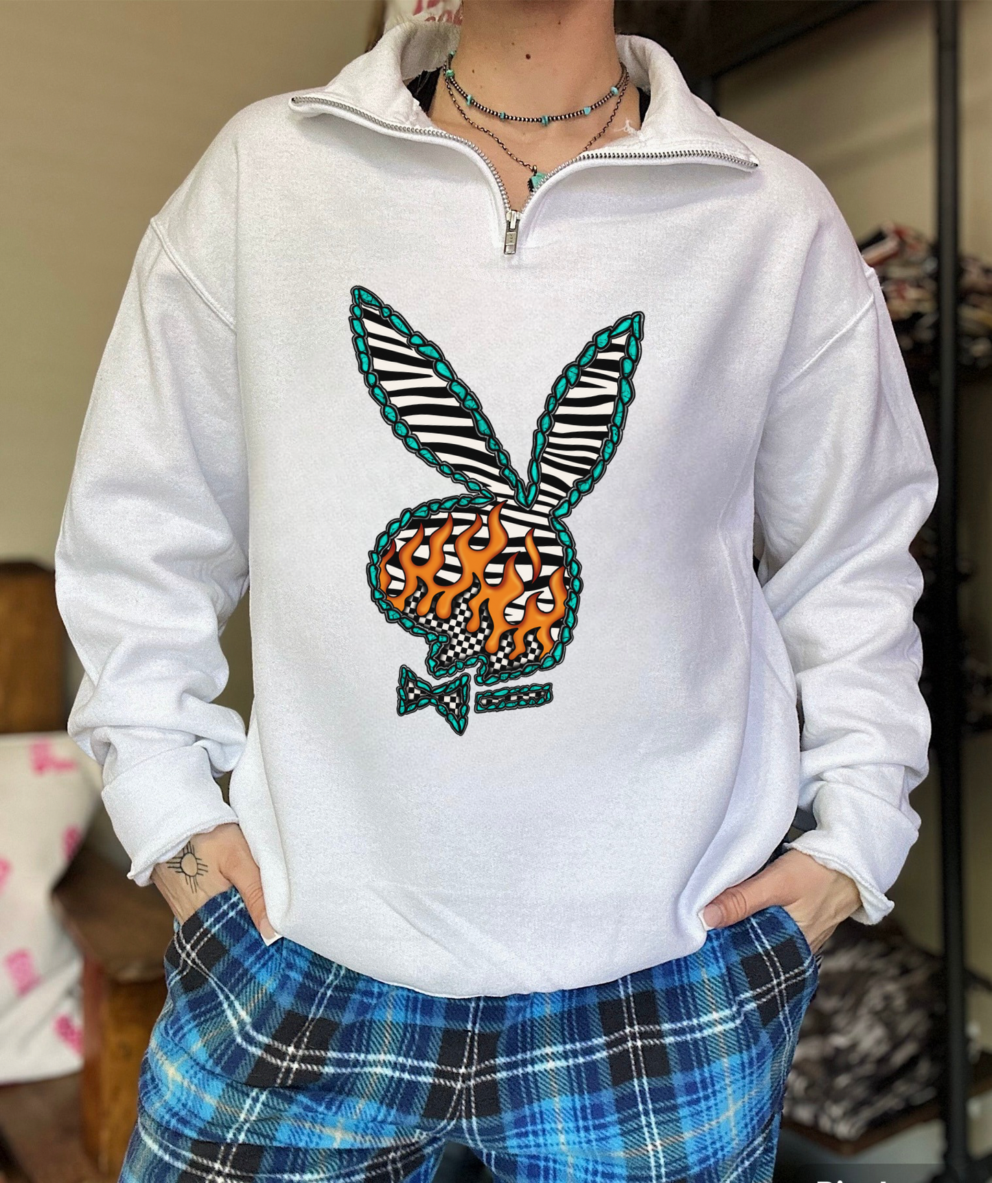 Western Bunny Quarter Zip
