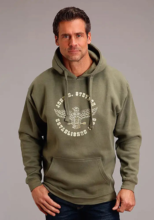 Stetson Totem Eagle (Olive) - Men's Hoodie Sweatshirt
