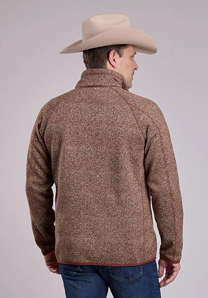 Stetson 2800 Quarter Zip (Rust) - Men's Knit Sweater