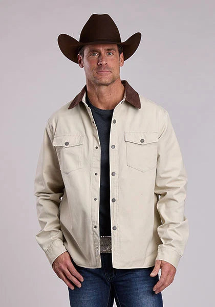 Stetson Lined Twill (Tan) - Men's Shirt Jacket