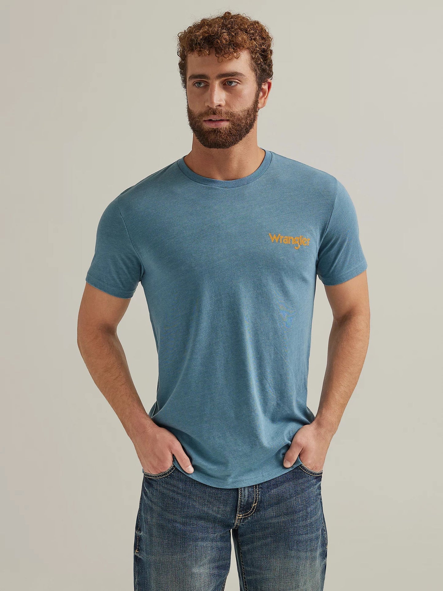 Wrangler Back Graphic T-Shirt -Provincial Blue
