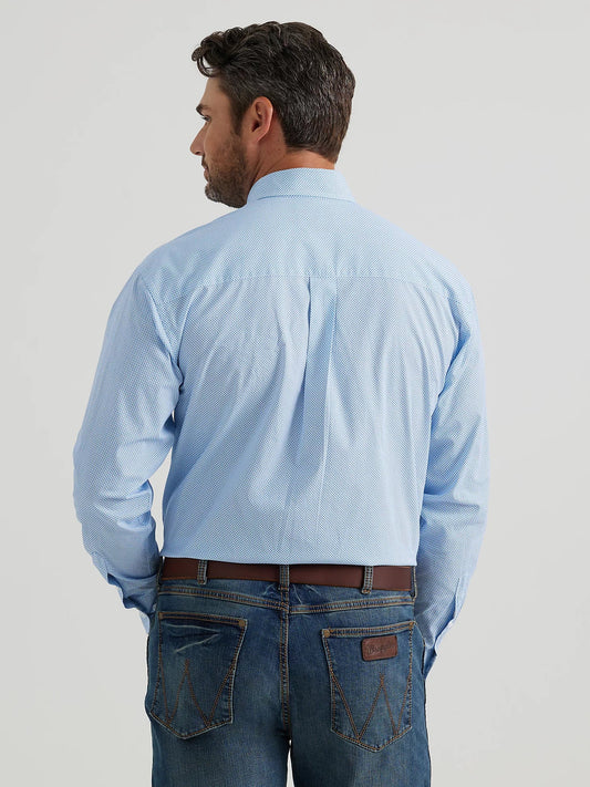 George Strait™ Long Sleeve Button Down-Marine Squares