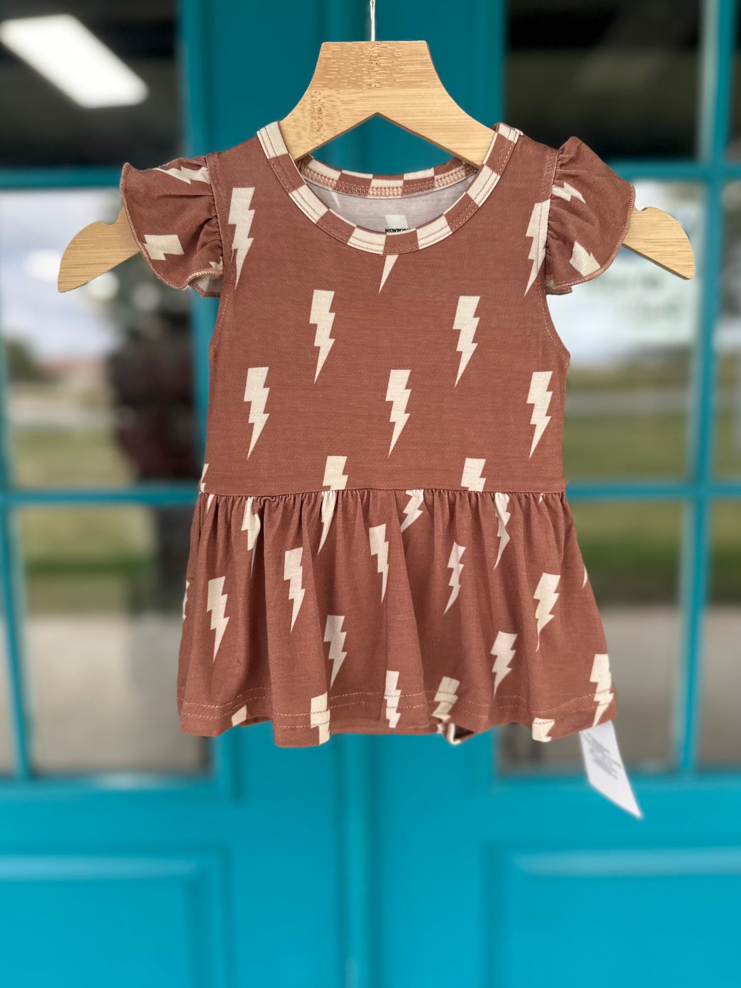 Rust Bolts Bamboo Skirted Romper (FINAL SALE)