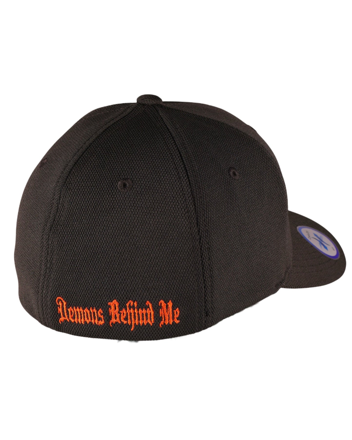 Flexfit "Never Fade" Orange Circle Logo Charcoal Fitted Cap