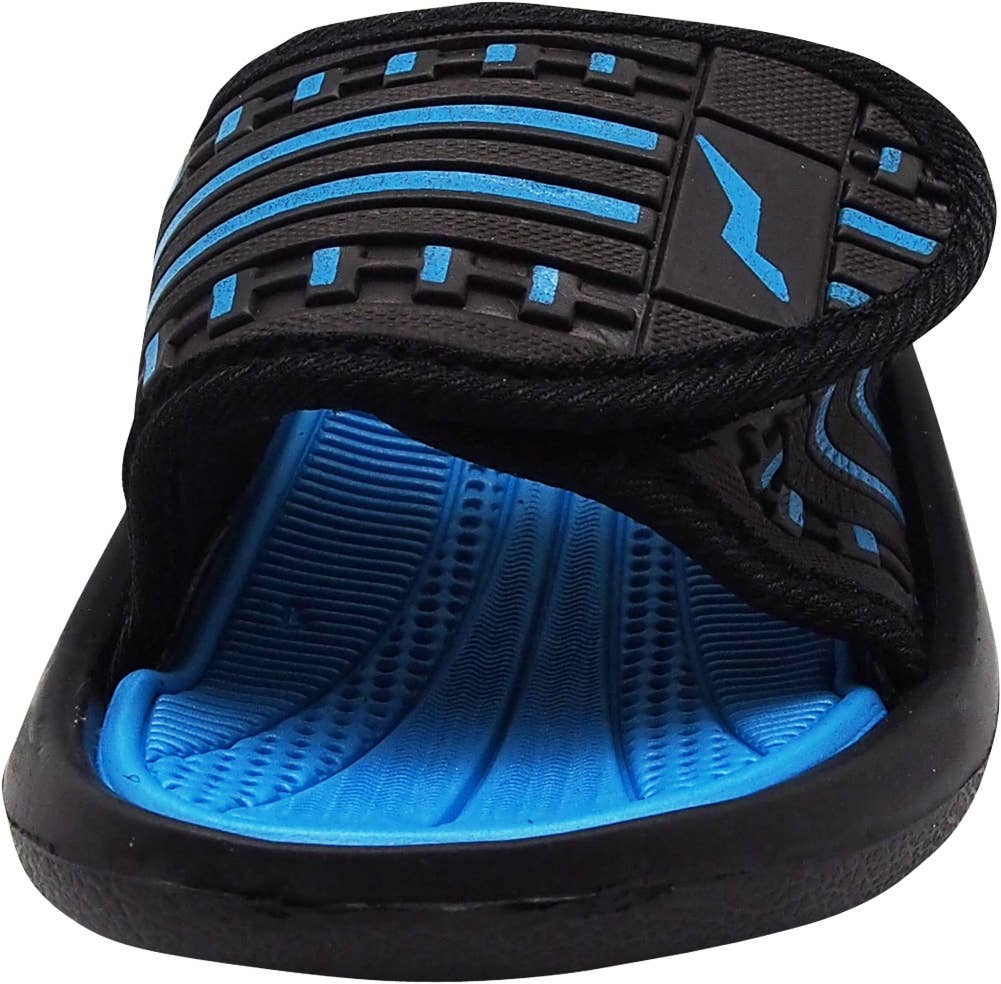 Norty Boy's Summer Comfort Casual Slide Flat Strap Shower Sandals Slip On Shoe