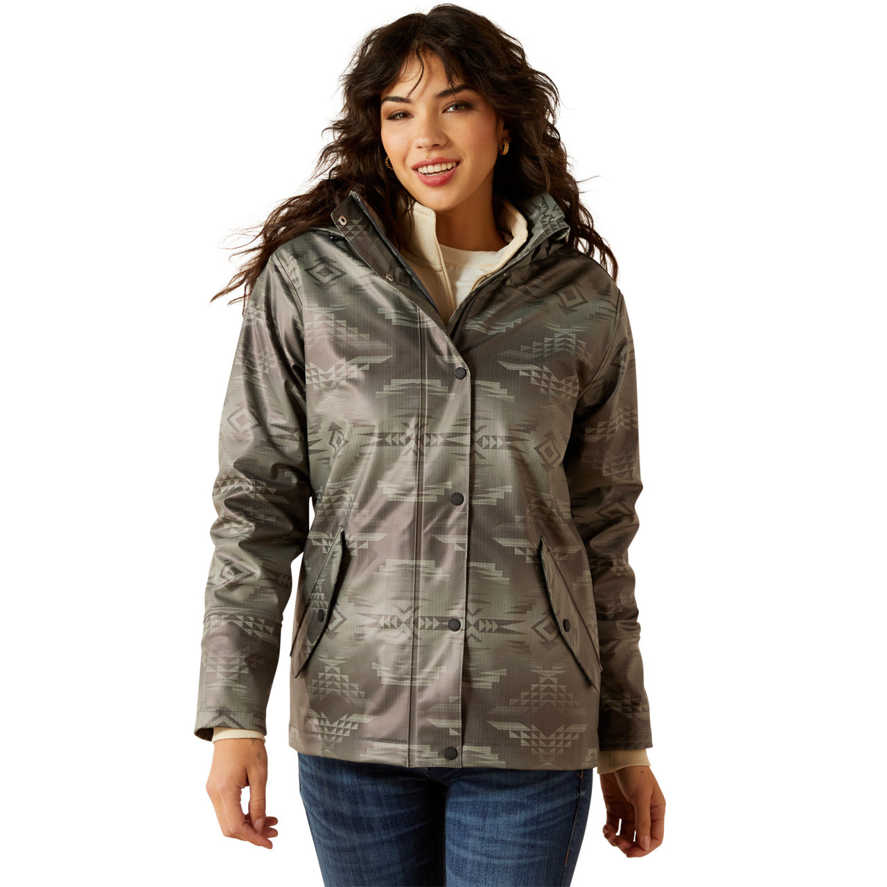 Ariat Women's Grey Dune Drizzle Rain Slicker