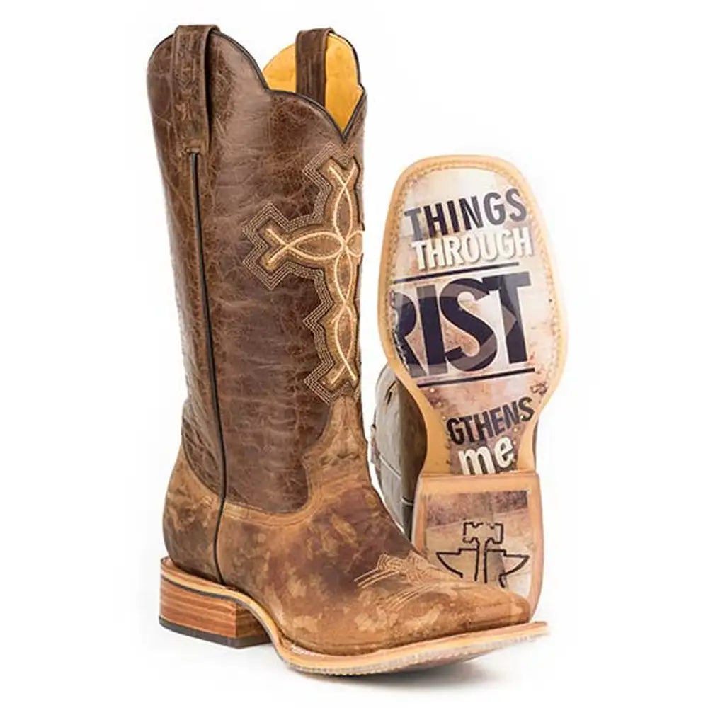 Tin Haul Ichthys Aroundus With 4:13 Sole - Men's Leather Cowboy Boot