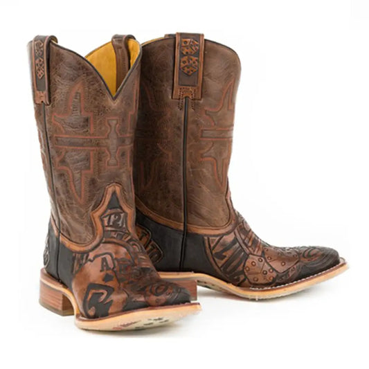 Tin Haul The Gambler/Card Shuffle - Men's Leather Cowboy Boot