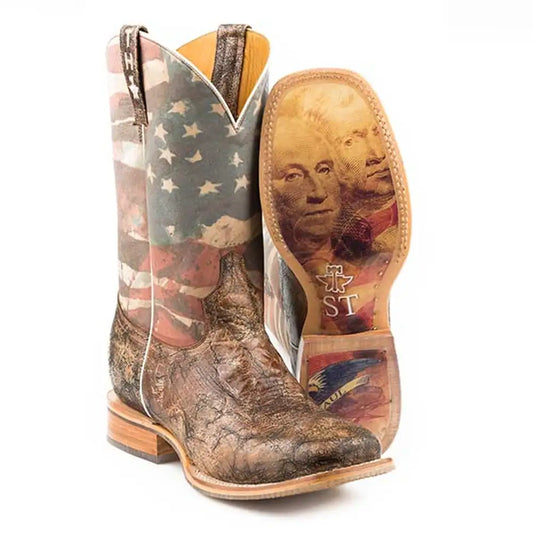 Tin Haul Land Of The Free/Presidential - Men's Leather Cowboy Boot