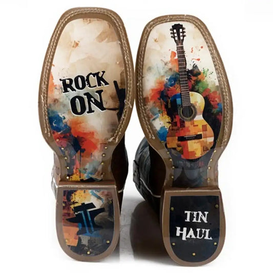 Tin Haul Guitar Man/Rock On - Men's Leather Cowboy Boot
