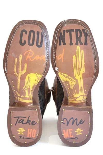 Tin Haul Paisley Python - Women's Leather Cowgirl Boot